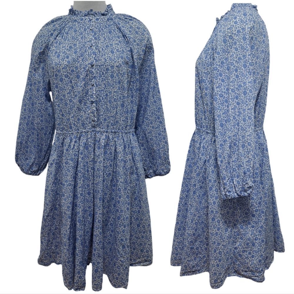 J. Crew Liberty London Blue Floral Dress